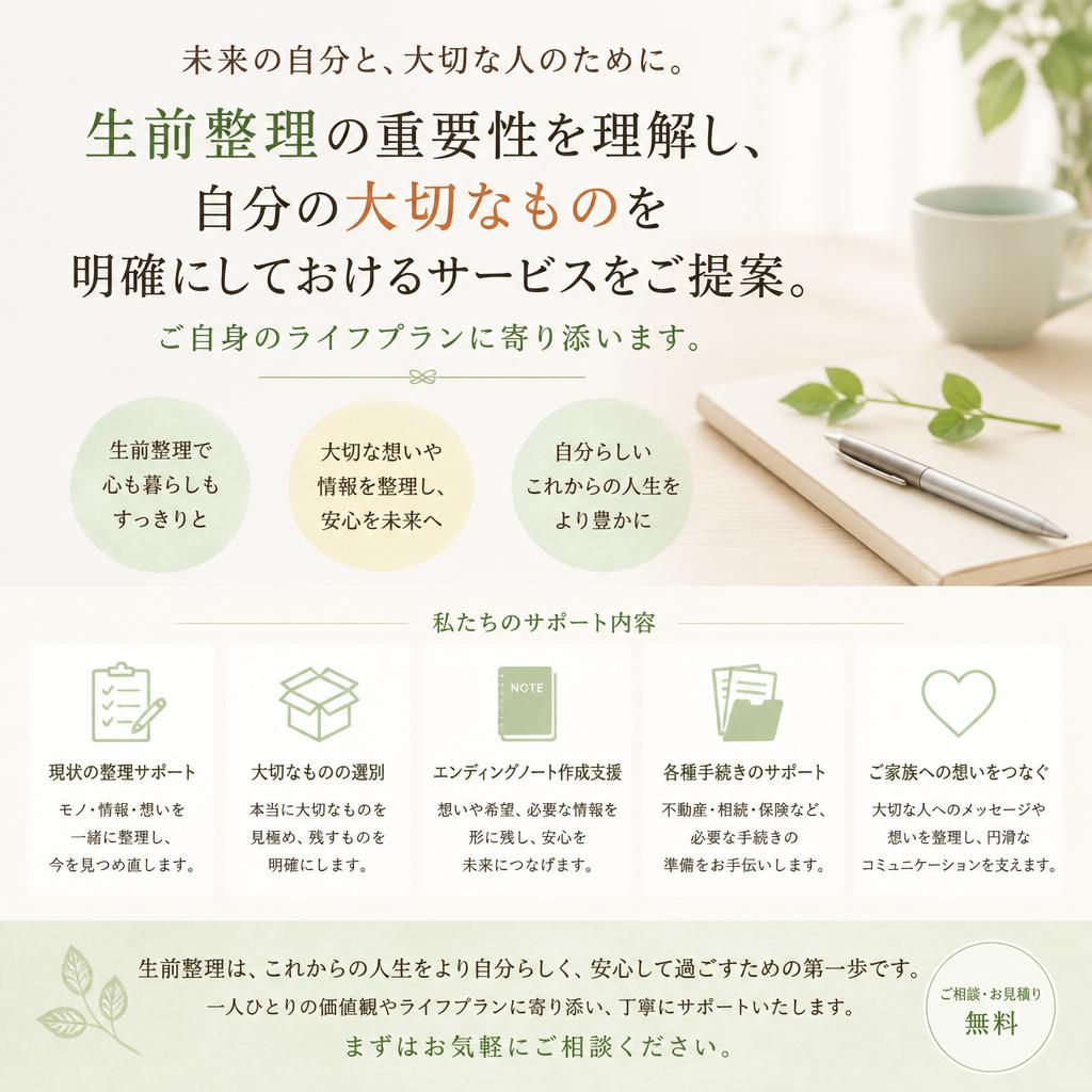 生前整理で安心な未来を