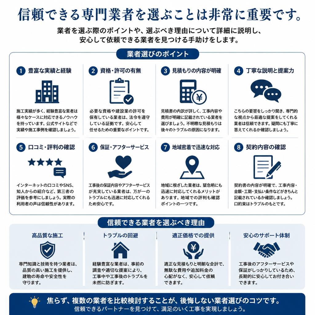 専門業者の選び方