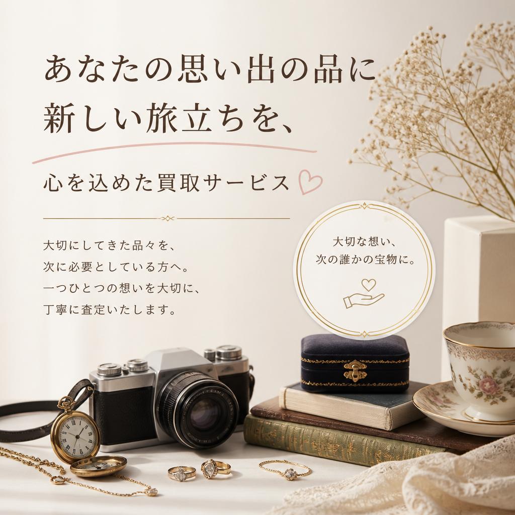 あなたの思い出の品に新しい旅立ちを、心を込めた買取サービス