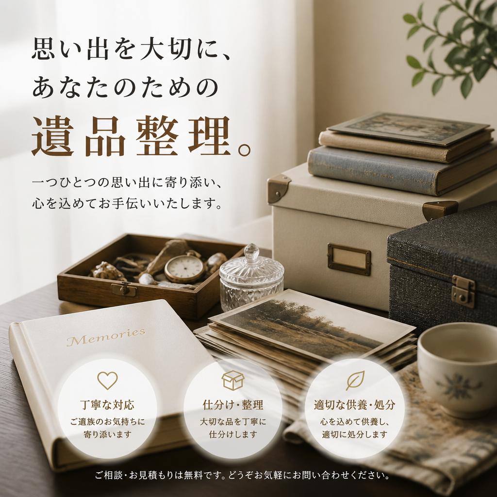 思い出を大切に、あなたのための遺品整理。