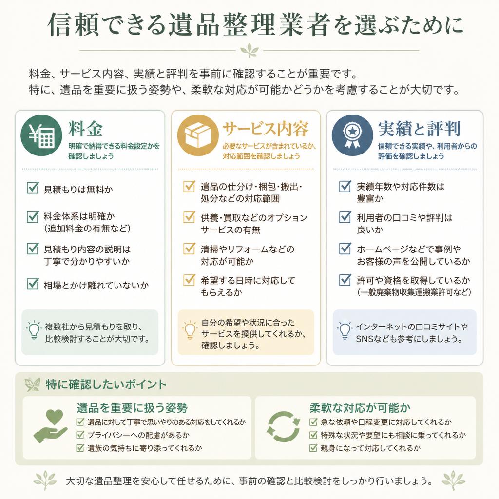 業者選びのポイント