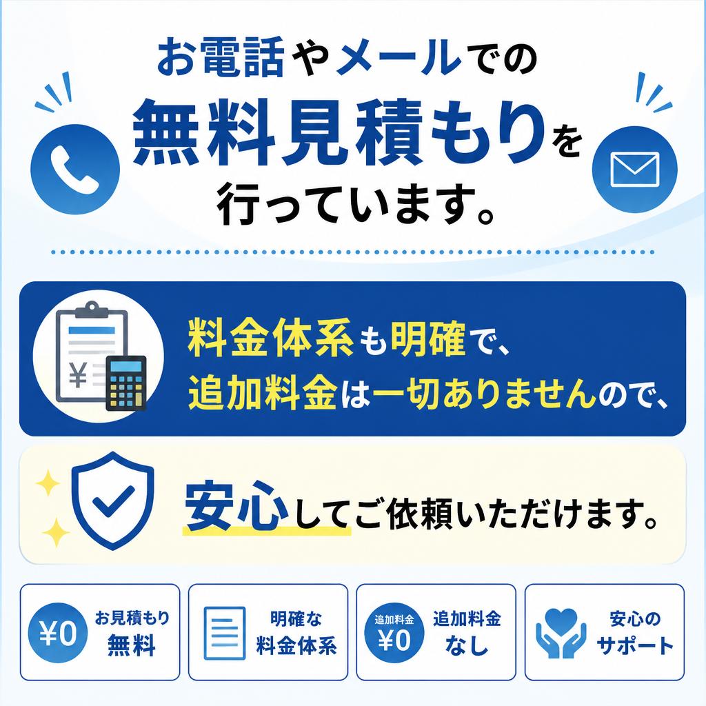 無料見積もりと明確な料金体系